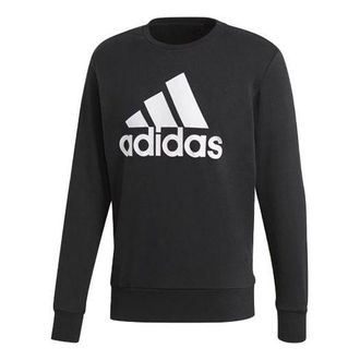 adidas Logo Crewneck Logo Sweatshirt Black White CD6275