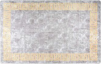 vidaXL Alfombra Lavable Antideslizante Gris 160x230 Cm Vidaxl