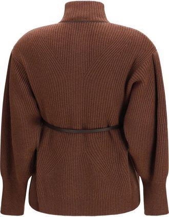 Brunello Cucinelli Womens Brown Wool Oves Aries Cardigan Clothing