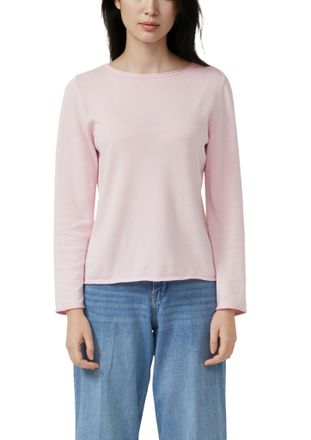 s.Oliver Strickpullover S.OLIVER, Damen, Gr. 36, rose, Strick, Obermaterial: 100% Baumwolle, unifarben, normal h&uuml;ftbedeckend, U-Boot-Ausschnitt, Pullover Stric