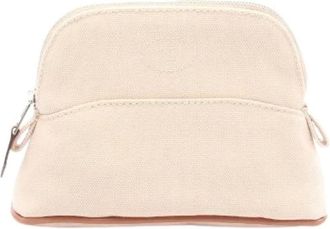Herm&egrave;s Pre-owned Canvas Clutch - Dames - Vintage Clutch - Wit - ONE Size - Vintage