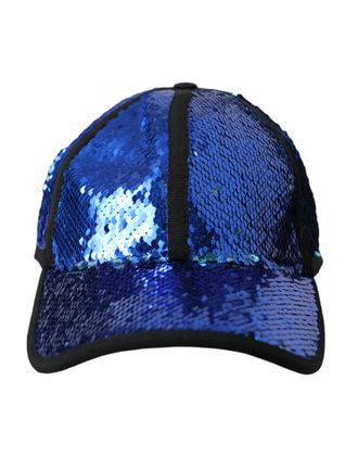 Dolce & Gabbana Mens Sequin Baseball Cap - Navy - One Size