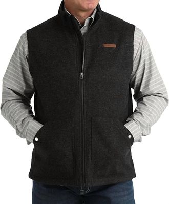 Cinch Mens Brushed Knit Vest In Black