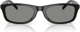 Diesel DL2018U 54mm Rectangular Sunglasses in Black/grey at Nordstrom