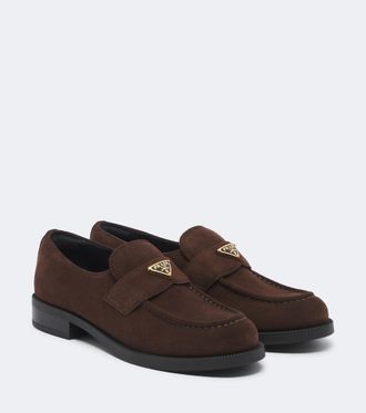 Prada Suede penny loafers