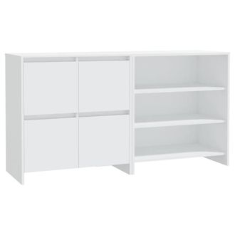 Berkfield Home 2 Piece Sideboard White Engineered Wood