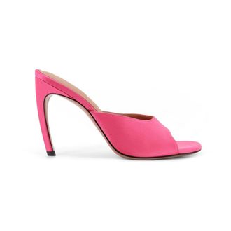 The Attico Heeled Mules, female, Pink, Size: 7 1/2 US Betta Rounded-Toe Sandals