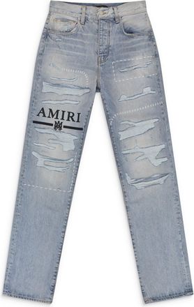 Amiri Stone Indigo MA Bar Logo Straight Jeans