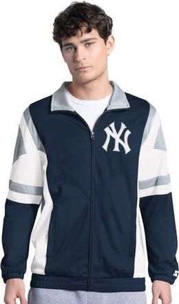Starter Mens Starter Navy/Gray New York Yankees Contender Tricot Full-Zip Track Jacket at Nordstrom, Size Xxx-Large