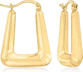 Ross-Simons 14kt Yellow Gold Squared Hoop Earrings