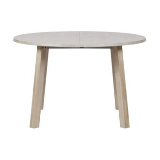 Woood Mesa de comedor extensible de roble blanqueado