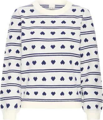 Ichi Ihbrielle LS7 Sweatshirt - Dames - Sweatshirts - Veelkleurig - S - Polyester - Hoodies & sweatvesten