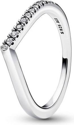 Pandora Half-Sparkling Timeless Wishbone Ring, Size 56