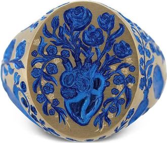 Castro Smith 9kt geelgouden Heart zegelring