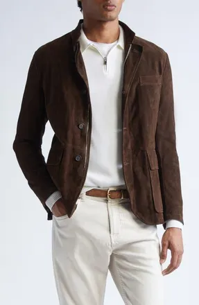 Eleventy Suede Jacket in 25 Cocoa at Nordstrom, Size 38 Us