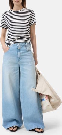 Closed Striped Linen T-Shirt In Dark Night