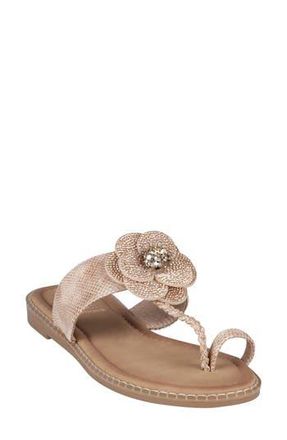 Good Choice Shoes Blossom Floral Sandal in Rose Gold at Nordstrom Rack, Size 6.5