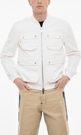 Dsquared2 Cotton Bomber with Distressed Utility Pockets Dsquared2