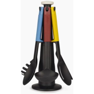 Joseph Joseph Juego De Utensilios Multicolor Joseph Joseph Elevate De 6 Piezas Con Soporte De Almacenamiento, Utensilios Ergon&oacute;micos De Cocina Con Tecnolog&iacute;a Elevat