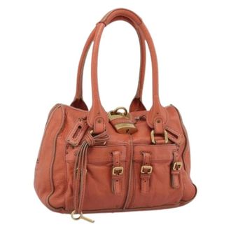 Chlo&eacute; Pre-owned Hand Bag - Dames - Pre-owned - Oranje - Maat: ONE Size Leer