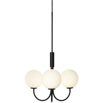 Belid Ballon Globe L&aacute;mpara De Techo Suspendida Negro, Cristal Opal 3x G9