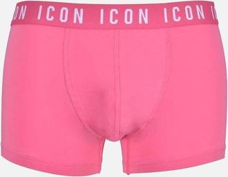 Dsquared2 Mens DSquared2 ICON Waistband Boxer Trunk, Fuxia - Pink - Size: 32/30/31