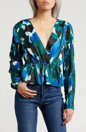 Area Stars Alba Peplum Top in Blue at Nordstrom Rack, Size X-Small
