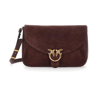 Pinko Pinko - Love Satchel Classic - Dames - Tassen - Rood - Maat: ONE Size Katoen
