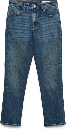 Vero Moda Skinny-fit-Jeans VERO MODA VMROSIE MR SLIM ANK J NOOS RA3047, Damen, Gr. XS, L&auml;nge 34, dunkelblau denim, Denim/Jeans, Obermaterial: 99% Baumwolle, 1% 