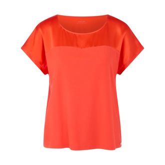 Marc Cain Tops, Dames, Rood, L, Zijden Jersey Top