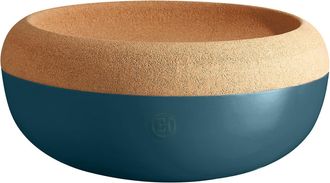 Emile Henry Large Food Storage Bowl, 14.1-Inch, Blue Flame