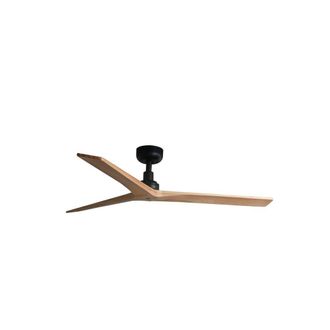 Netlighting Klim Medium Black Light Pine Wood DC Ceiling Fan 6 Speed
