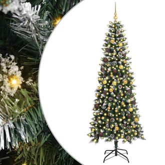 vidaXL &Aacute;rbol De Navidad Artificial Verde 240 Cm Pvc, Pl&aacute;stico Y Acero Vidaxl