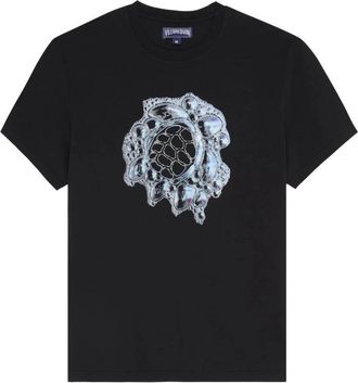 Vilebrequin Bubble Turtle 3D T-shirt - Heren - T-shirts - Zwart - XL - Katoen - Tops
