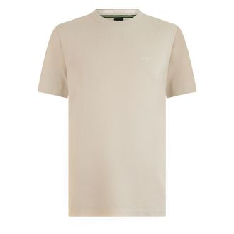 HUGO BOSS Tops, Heren, Beige, XS, Katoen, Katoenen T-shirt met korte mouwen