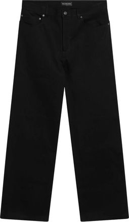 Balenciaga Straight Jeans, male, Black, Size: W30 Curved Knee Pants