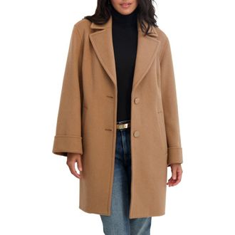 Elie Tahari Sandra Wool Blend Coat in Camel at Nordstrom Rack, Size X-Large