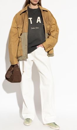 Golden Goose Jacket With Pockets, Womens, Brown