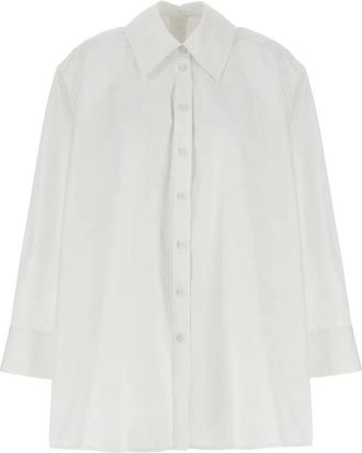 Jil Sander Oversized overhemd met lange mouwen - Dames - Overhemden - Wit - XS - Katoen - Overhemden