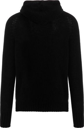 Maryya Cashmere Blend Wool Hoodie - Black