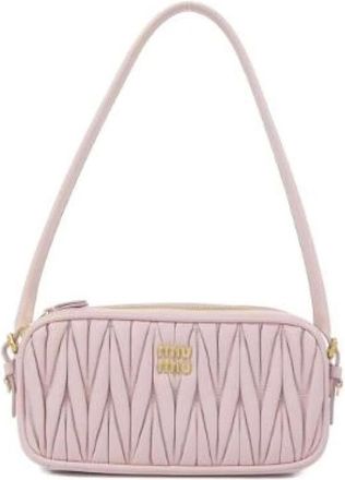 Miu Miu Pre-owned Shoulder Bags, female, Pink, Size: ONE SIZE Pre-owned Matelasse MIU Shoulder Bag