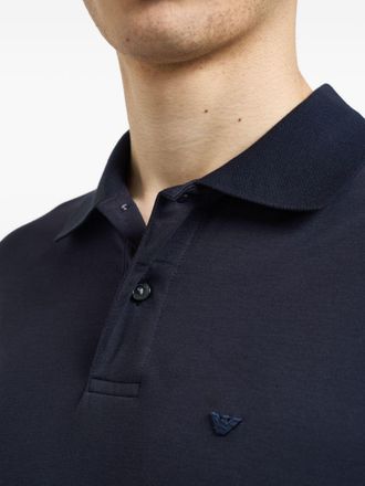Emporio Armani Logo-Embroidered Polo Shirt - Navy