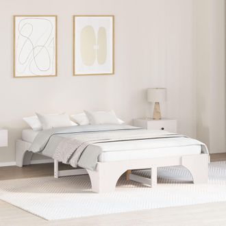 Berkfield Home Bed Frame White Wood 120 x 200 cm Durable Bed Frame