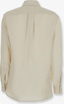 Max Mara Womens Shirt Vissuto Linen Beige
