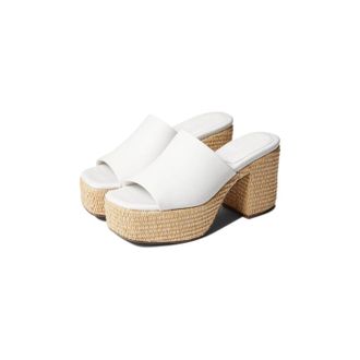Farylrobin Faryl By Farylrobin Soring Sandals Womens White Leather Espadrille JOBB2256