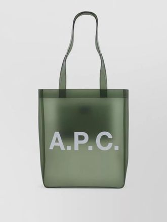A.P.C. lou tote bag dual handles transparent design