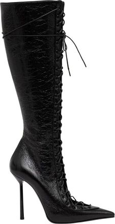 Le Silla Stivale Colette - Dames - Laarzen met Hak - Zwart - 41 EU - Leer - Schoenen