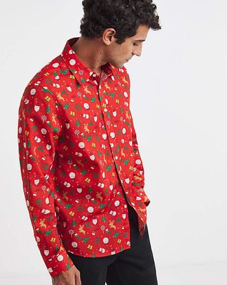 Jacamo Christmas Novelty Shirt Long