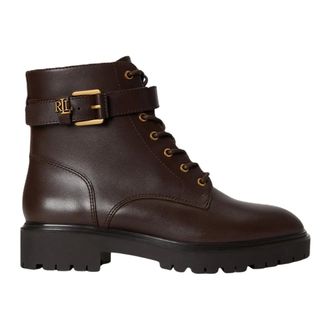 Ralph Lauren Allyson Logo Boot - Dames - Schoenen - Bruin - Maat: 41 EU Leer