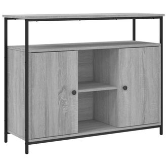 Berkfield Home Sideboard Grey Sonoma 100x35x80 cm Engineered Wood | Size: 100 x 35 x 80 cm